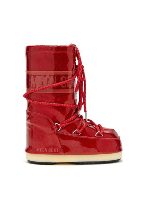 Stivali da neve Icon con glitter in rosso Moon boot kids - bambini